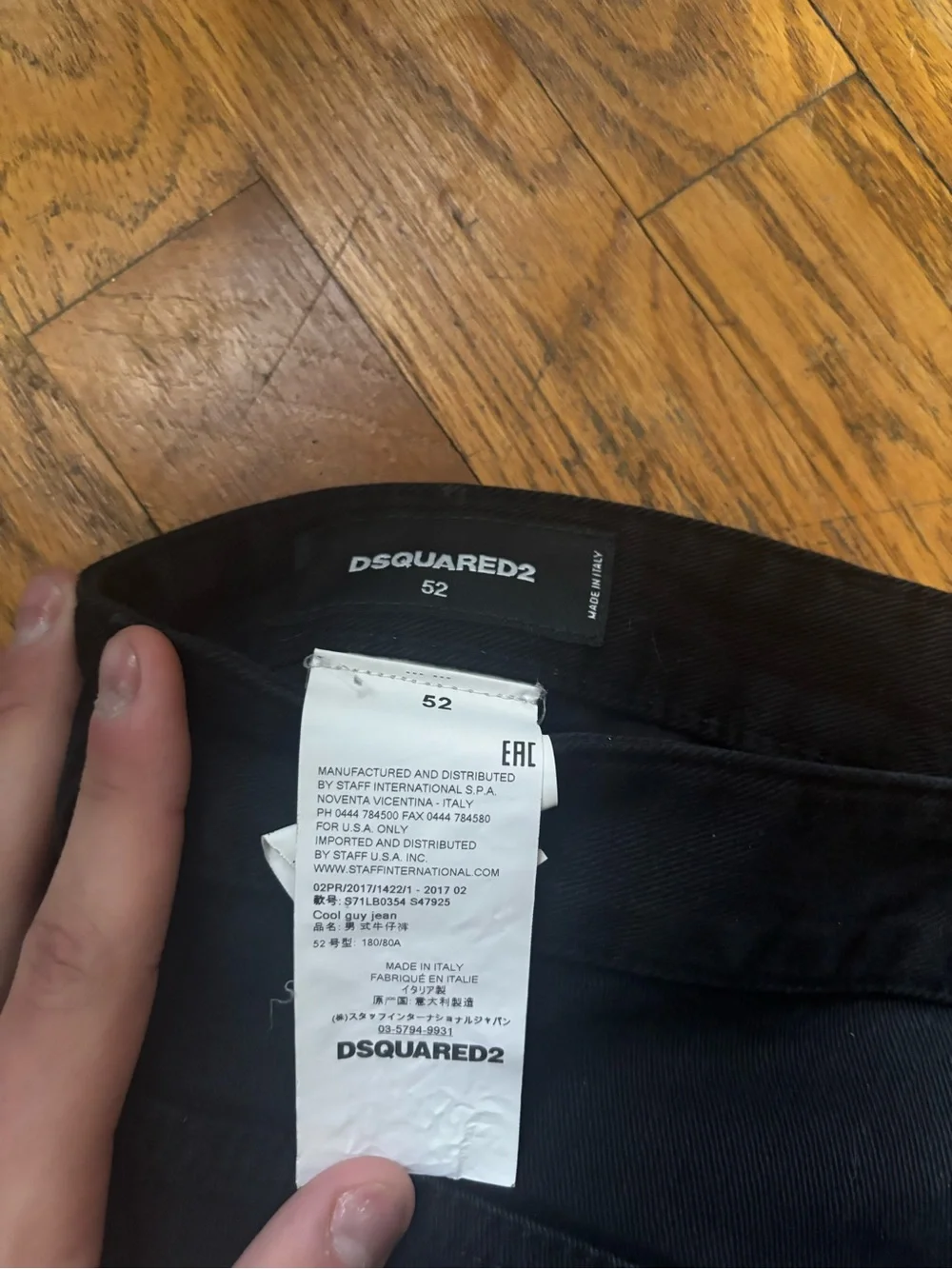 DSQUARED2 Black Distressed Slim Jeans